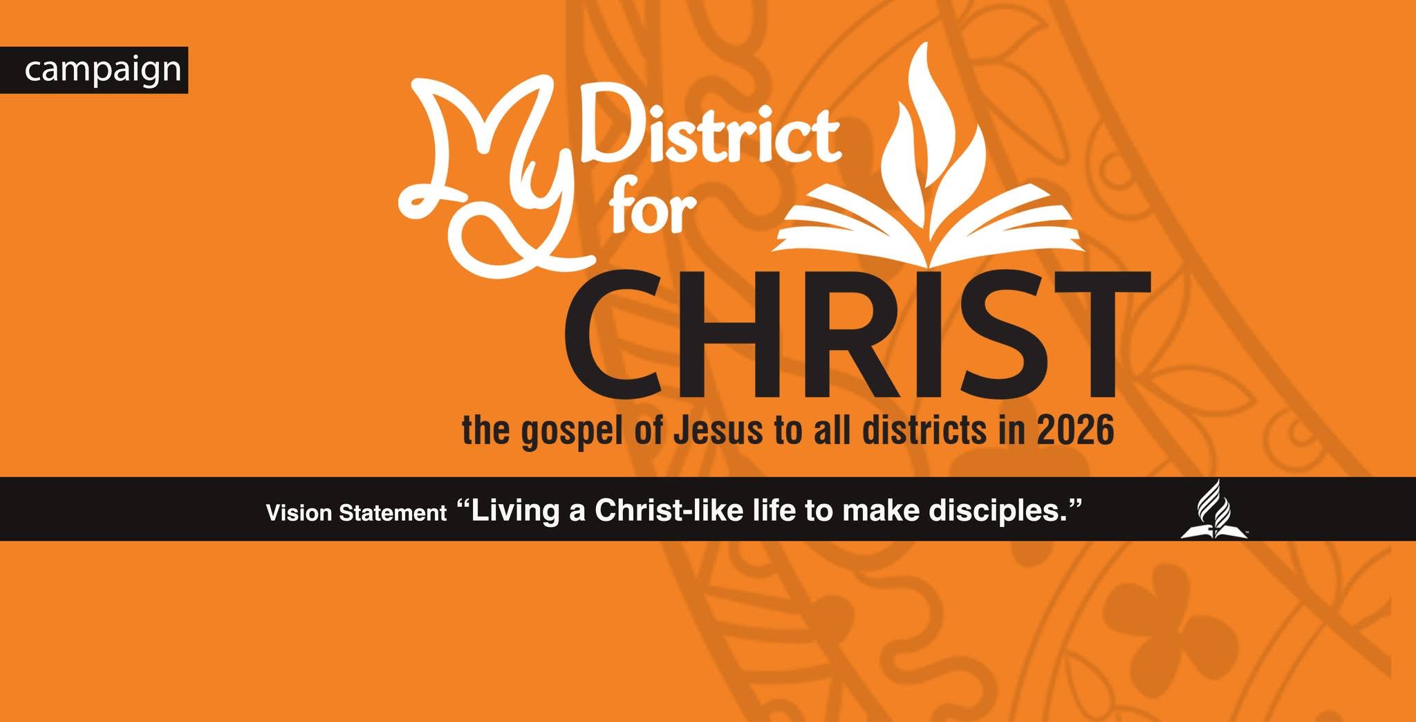 My District for Christ campaign banner